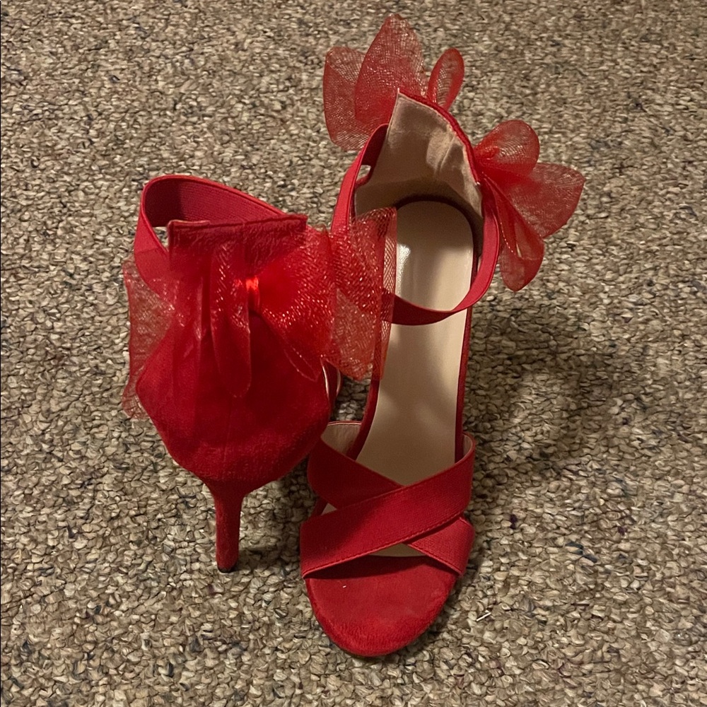 Elegant Red Women's Heels